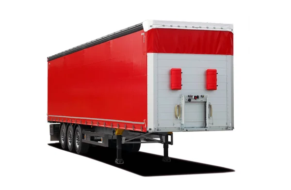 Semirimorchio Camion Rosso — Foto Stock