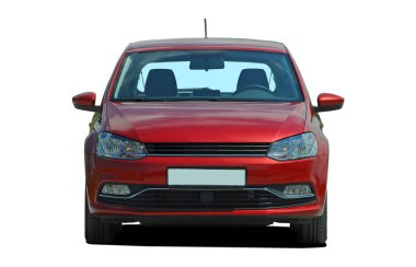 beyaz bir arka plan üzerinde binek otomobil