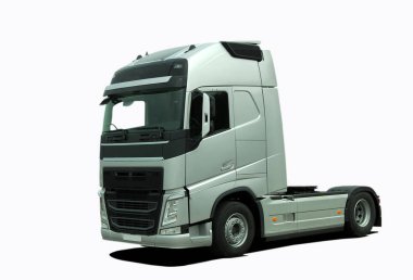 beyaz bir arka plan üzerinde büyük modern kamyon