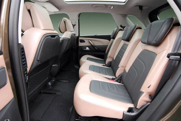 rear seats in a luxury car