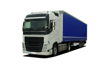 yarı römork ile büyük kamyon