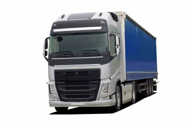 yarı römork ile büyük kamyon