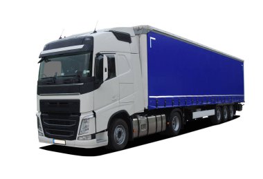 yarı römork ile büyük kamyon