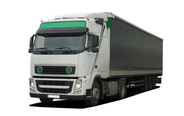 yarı römork ile büyük kamyon