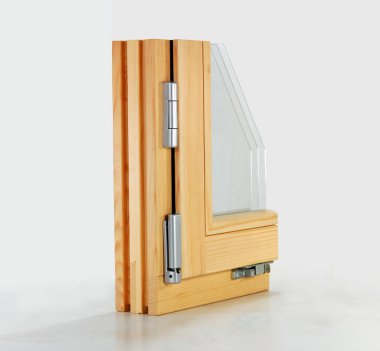 Üç bardak ve iki hava odaları ile bölüm pencere