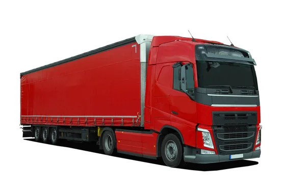 Grote Truck Met Opleggers — Stockfoto