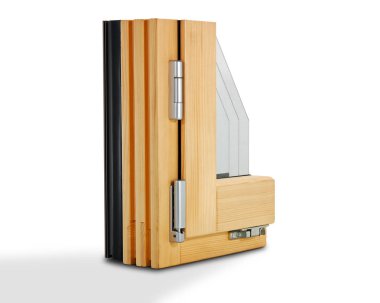 Üç bardak ve iki hava odaları ile bölüm pencere