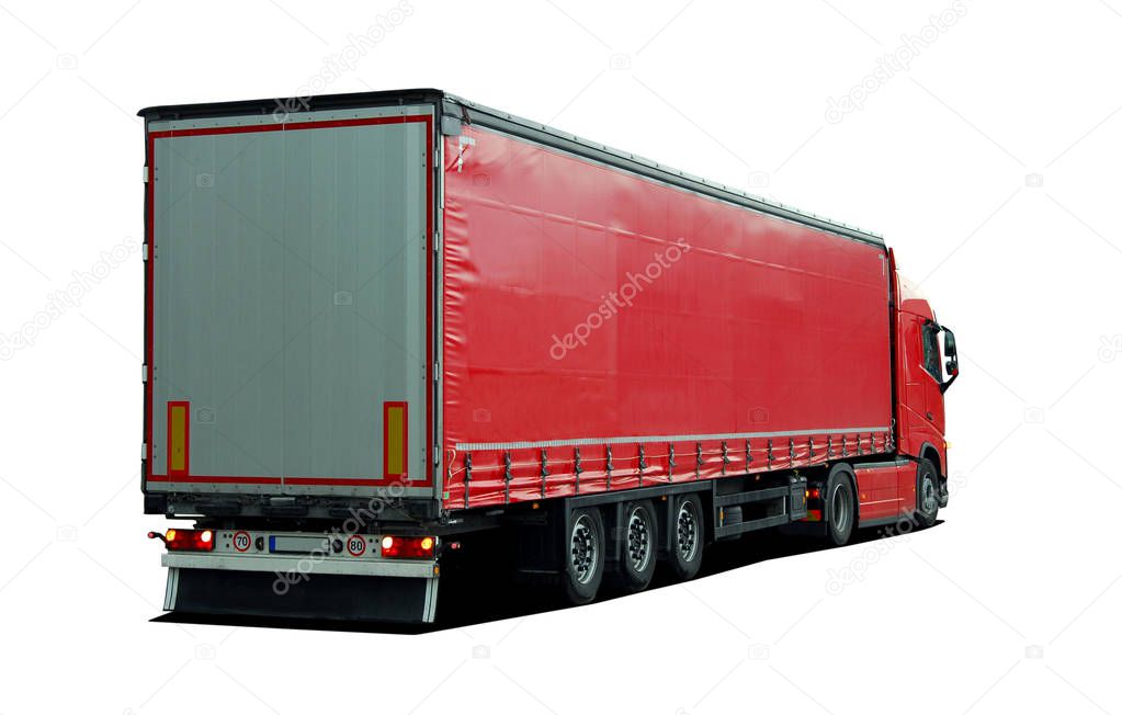 truck with semi trailer