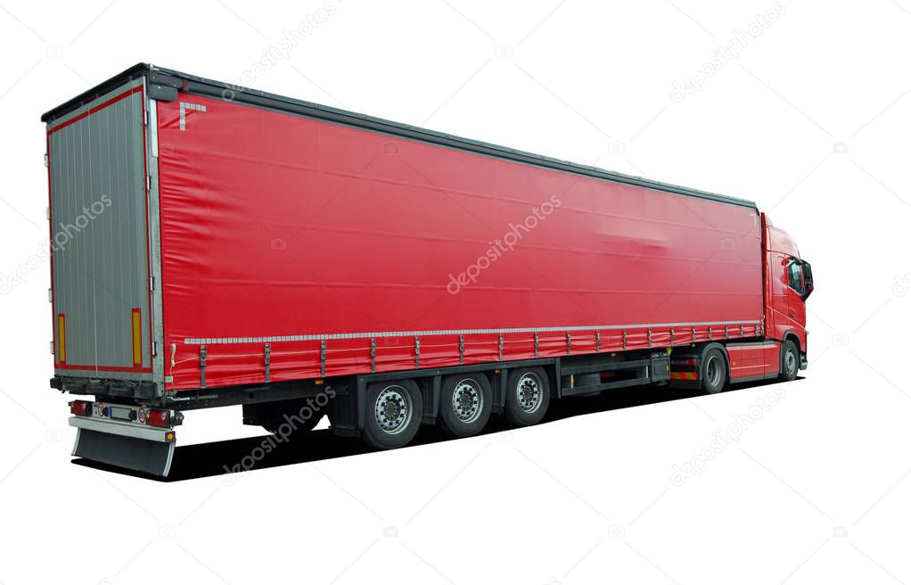 truck with semi trailer