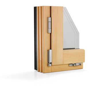 Üç bardak ve iki hava odaları ile bölüm pencere