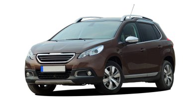 beyaz bir arka plan üzerinde binek otomobil