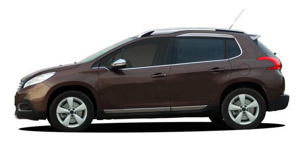 пассажирский автомобиль на белом фоне
