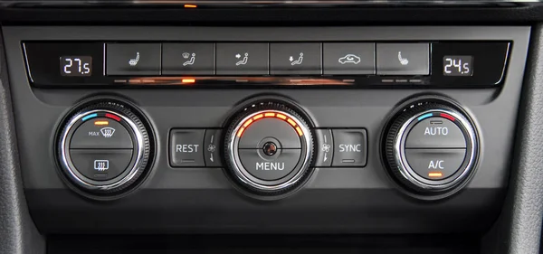 Manual Switches Air Conditioning Dashboard Car — Stock Photo, Image