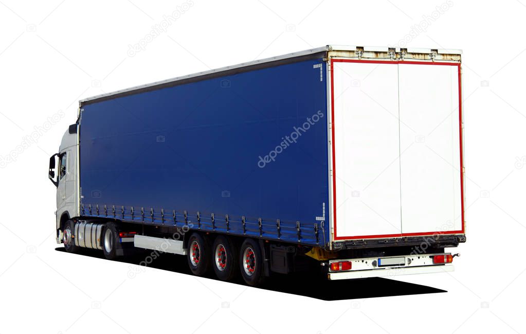 large truck with semi trailer