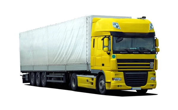 Truck Met Opleggers — Stockfoto