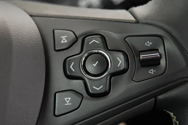 Detail Steering Wheel Controls — Stock Photo, Image