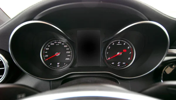 Illuminated Instrument Panel Passenger Car — Stock Photo, Image