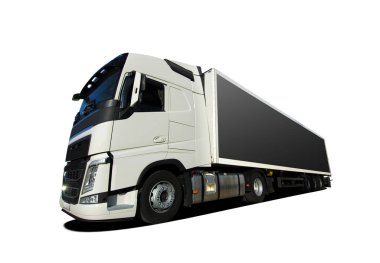 yarı römork ile büyük kamyon