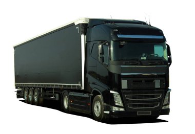 yarı römork ile büyük kamyon