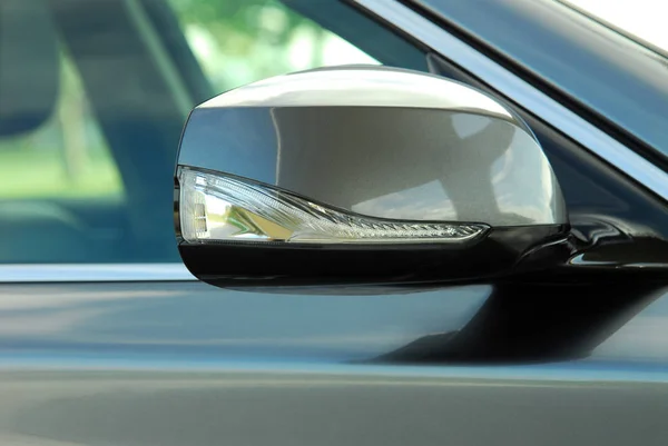 Side Mirror Turn Signal Car — Stock Photo, Image