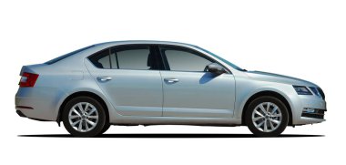 beyaz arkaplandaki araba