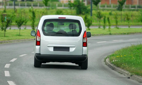 Van Going High Speed Cornering — Stock Photo, Image