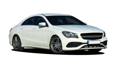 beyaz arkaplandaki araba