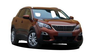 Beyaz bir arka plan üzerinde SUV 