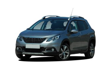 Beyaz bir arka plan üzerinde SUV 