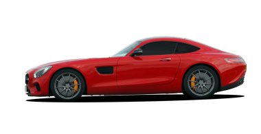 Kırmızı Yüksek performanslı spor otomobil