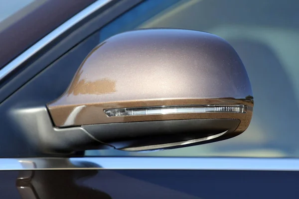 Side Mirror Turn Signal Car — Stock Photo, Image