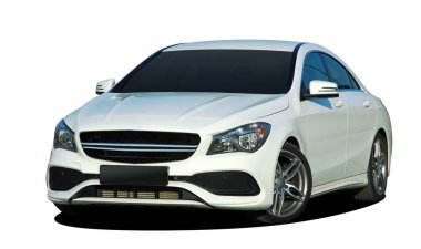 beyaz arkaplandaki araba