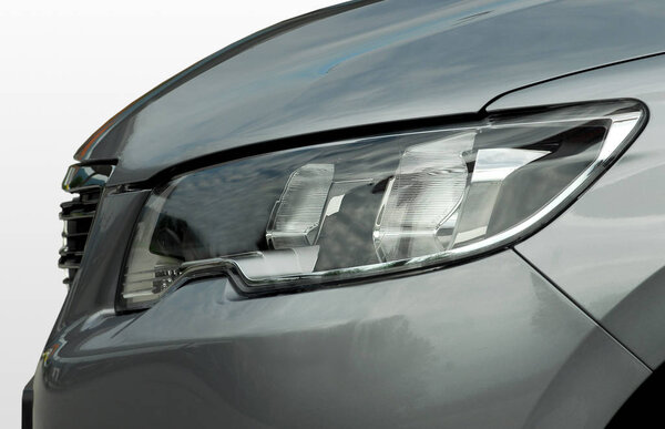 Close up shot of car head lamp