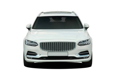 Binek otomobil beyaz arka plan açık görünüm