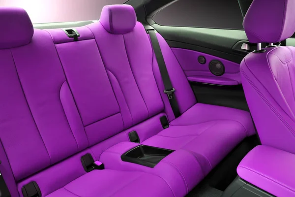 pink rear seat of a luxury passenger car