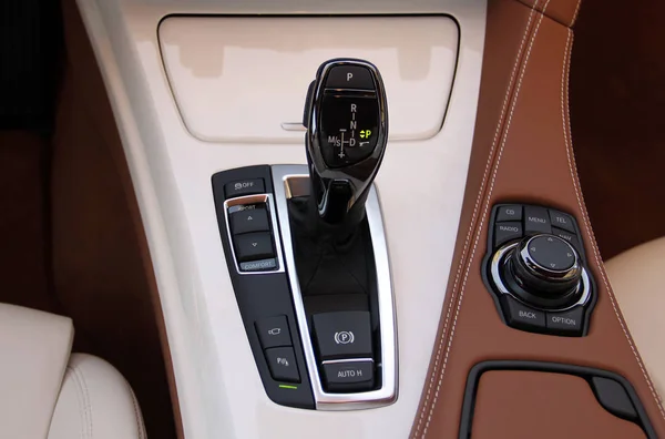 automatic gear shift, and car panel buttons