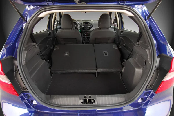 Car Trunk Rear Seats Folded — Stock Photo, Image