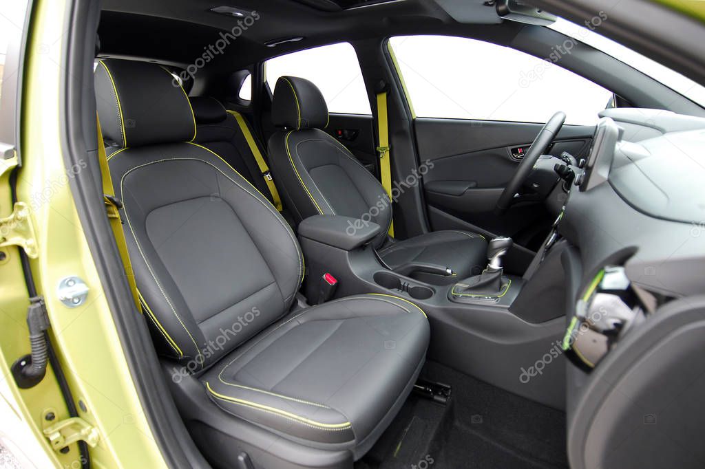 Front seats of a modern passenger car