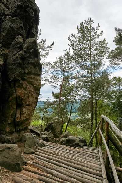 Suche Skaly Suché Skály Nazývané Také Kantorovy Varhany Poblíž Malá — Stock fotografie