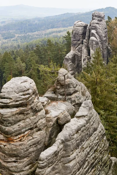 Kumtaşı Milli Parkı Cesky Raj Bohem Cennet Denilen Prachovske Skaly — Stok fotoğraf