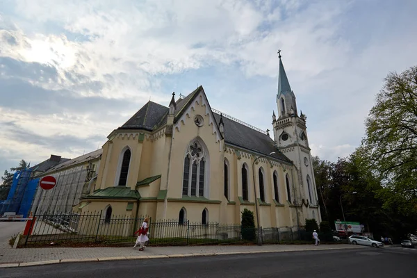 Repubblica Ceca Liberec Settembre 2018 Kostel Bozskeho Srdce Pane Chiesa — Foto Stock
