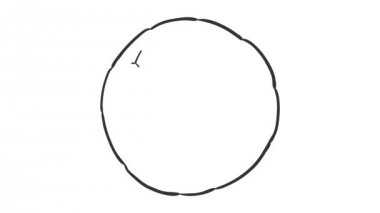 Beyaz arka planda, çizim simülasyon futbol topu taslağını