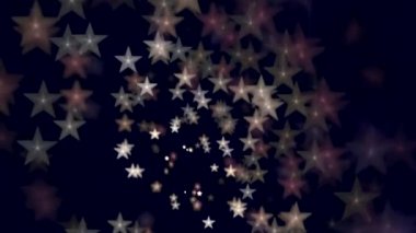 Soyut sorunsuz hareket arka plan. Renk yıldız koyu arka plan üzerinde hareket. Döngü mümkün video.
