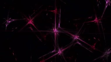 Soyut sorunsuz hareket arka plan. Taşıma ve koyu arka plan üzerinde titreşen dönen parlayan şekillere renk. Döngü mümkün video.