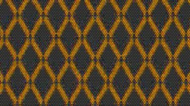 Soyut sorunsuz hareket arka plan. Gri şekiller hücrenin üzerine hareketli arı bal peteği ve sarı veya altın dalga seviyorum. Döngü mümkün video.