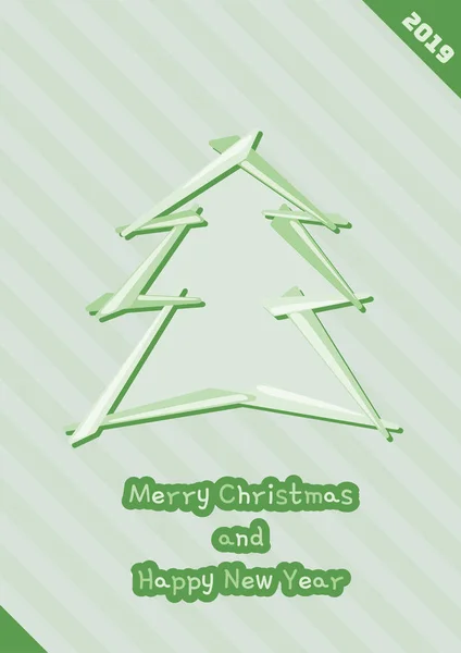 Minimální Design Pro Vánoční Plakát Textem Veselé Vánoce Šťastný Nový — Stockový vektor