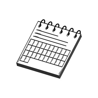 halkalar, kroki ile duvar takvimi