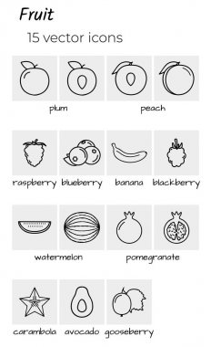 Meyve simgeler koleksiyonu
