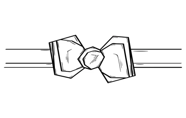 Fashion bow ribbon, sketch — Stock Vector