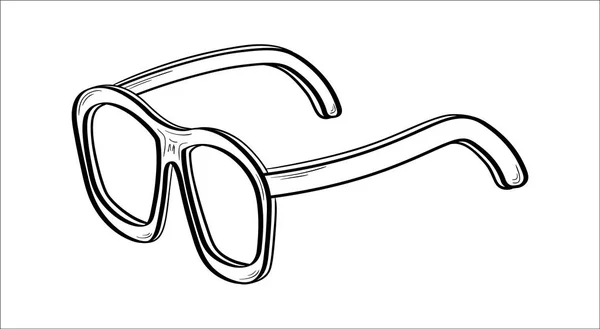 白地に眼鏡 — ストックベクタ